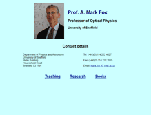 Tablet Screenshot of mark-fox.staff.shef.ac.uk