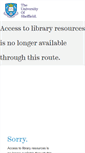 Mobile Screenshot of eresources.shef.ac.uk