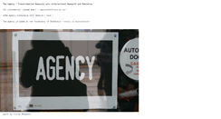 Desktop Screenshot of agency.group.shef.ac.uk