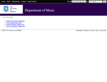 Tablet Screenshot of music.dept.shef.ac.uk
