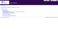 Desktop Screenshot of cbooth.staff.shef.ac.uk