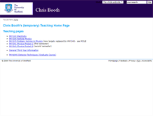 Tablet Screenshot of cbooth.staff.shef.ac.uk