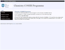 Tablet Screenshot of chem-coshh.dept.shef.ac.uk