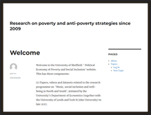 Tablet Screenshot of poverty.group.shef.ac.uk