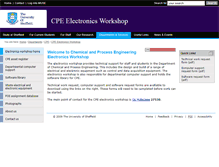 Tablet Screenshot of cpe-electronics.group.shef.ac.uk