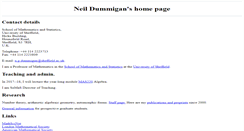 Desktop Screenshot of neil-dummigan.staff.shef.ac.uk