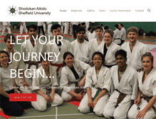 Tablet Screenshot of aikido.union.shef.ac.uk